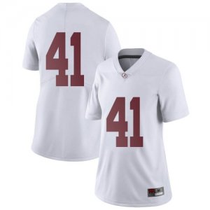 Women's Alabama Crimson Tide #41 Chris Braswell White Limited NCAA College Football Jersey 2403GNUJ2